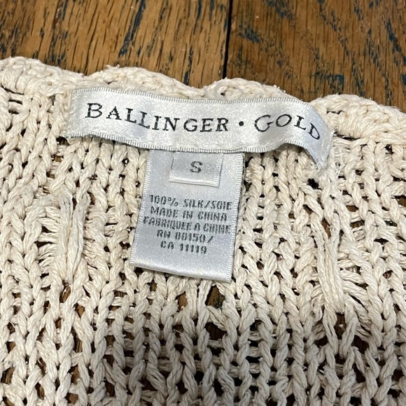 Vintage Ballinger Gold Knit Silk Vest – Size S - Picture 2 of 8